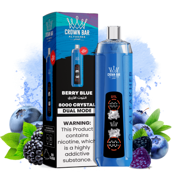 Al Fakher Crystal 8000 Berry Blue Vape - Al Fakher Nederland