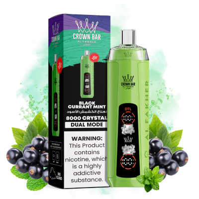Al Fakher Crystal 8000 Black Currant Mint Vape - Al Fakher Nederland