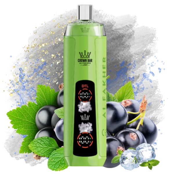 Al Fakher 8000 Crystal Blackcurrant Mint Smaak - Al Fakher Nederland