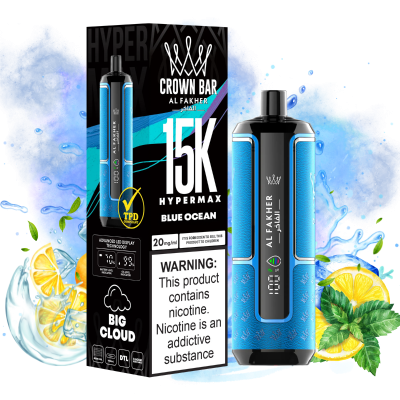 Al Fakher 15000 Hypermax Blue Ocean Smaak - Al Fakher Nederland
