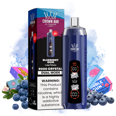 Al Fakher 8000 Crystal Blueberry Gum Vape - Al Fakher Nederland