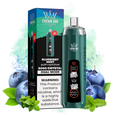 Al Fakher Crystal 8000 Blueberry Mint Smaak - Al Fakher Nederland