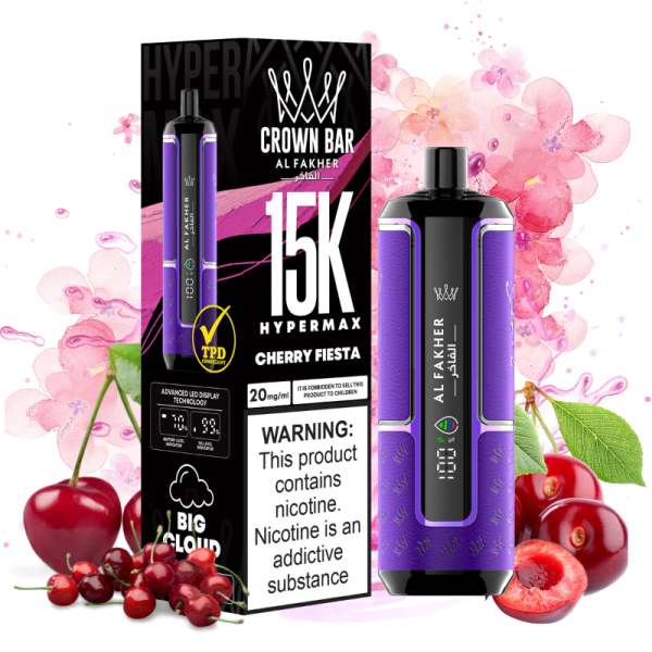 Al Fakher 15K Hypermax Cherry Fiesta Smaak - Al Fakher Nederland