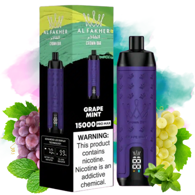 Al Fakher 15K Pro Max Grape Mint Smaak - Al Fakher Nederland