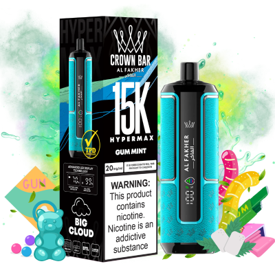 Al Fakher 15000 Hypermax Gum Mint Vape - Al Fakher Nederland