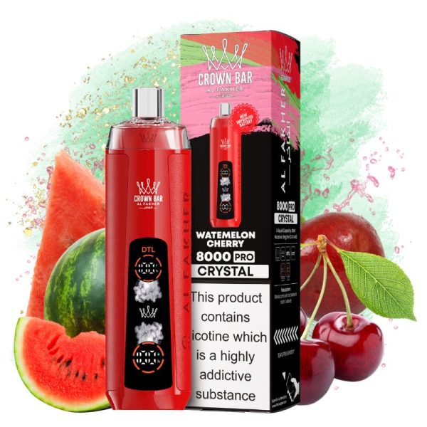 Al Fakher 8000 Crystal Strawberry Cherry Smaak - Al Fakher Nederland
