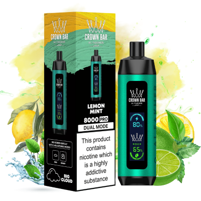 Crown Bar 8000 Pro Lemon Mint Smaak - Al Fakher Nederland