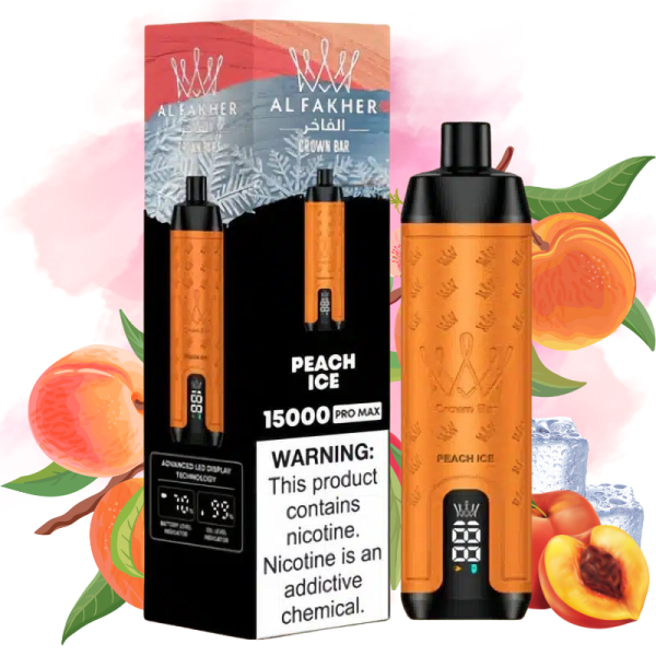 elfbar elfa master akku Crown Bar Al Fakher 20k Hypermax – Peach Ice main image 0