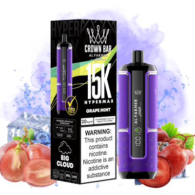 Al Fakher 15000 Hypermax Grape Mint Smaak - Al Fakher Nederland