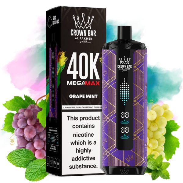 Al Fakher Mega Max 40000 Grape Mint smaak - Al Fakher Nederland